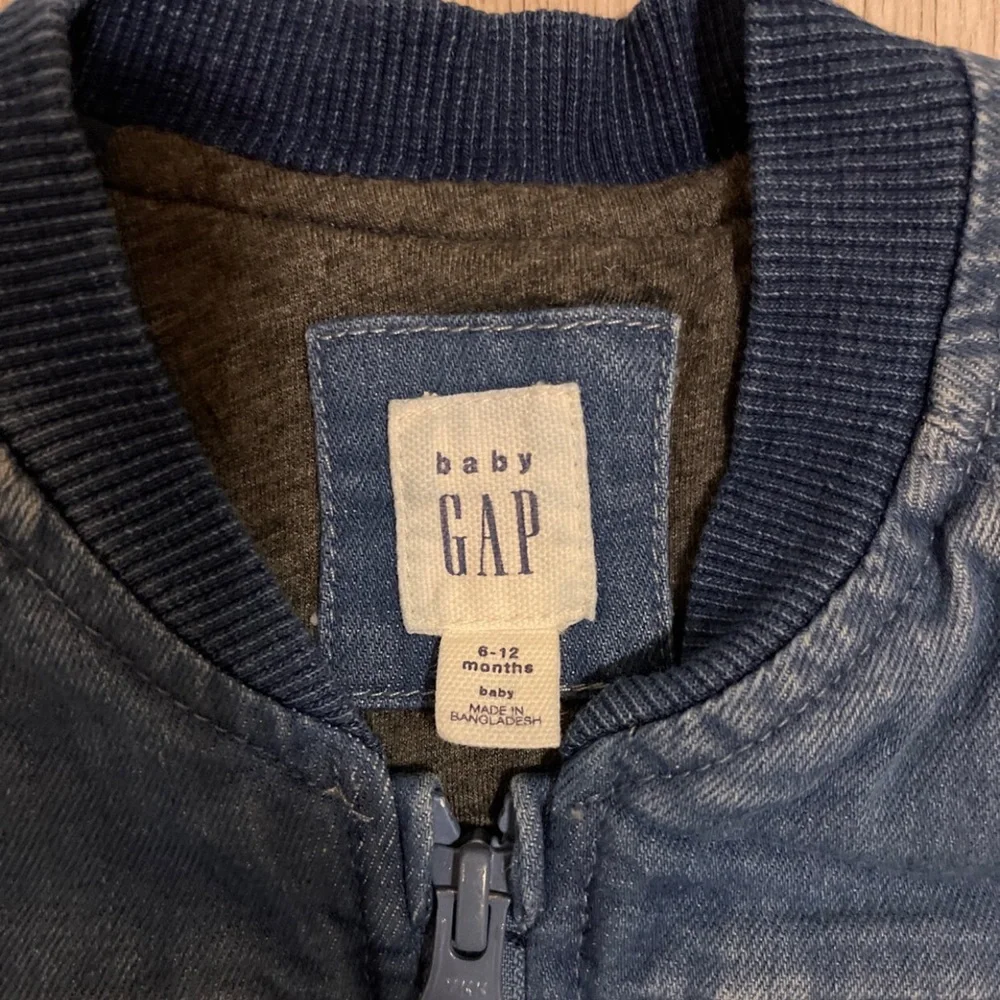 Gap 6-12 Months Denim Zip Up Jacket